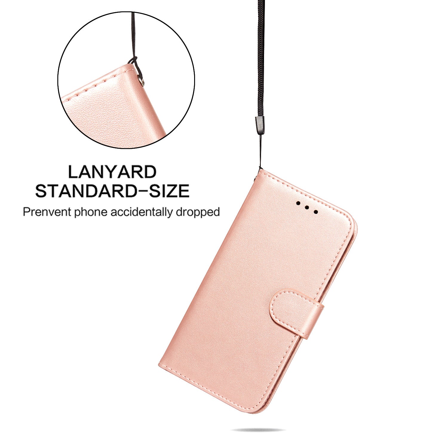 Dual-sided Magnetic Clasp Leather Wallet Stand Phone Case Shell for Samsung Galaxy S20 FE 4G/FE 5G/S20 Lite/S20 FE 2022  -  Rose Gold