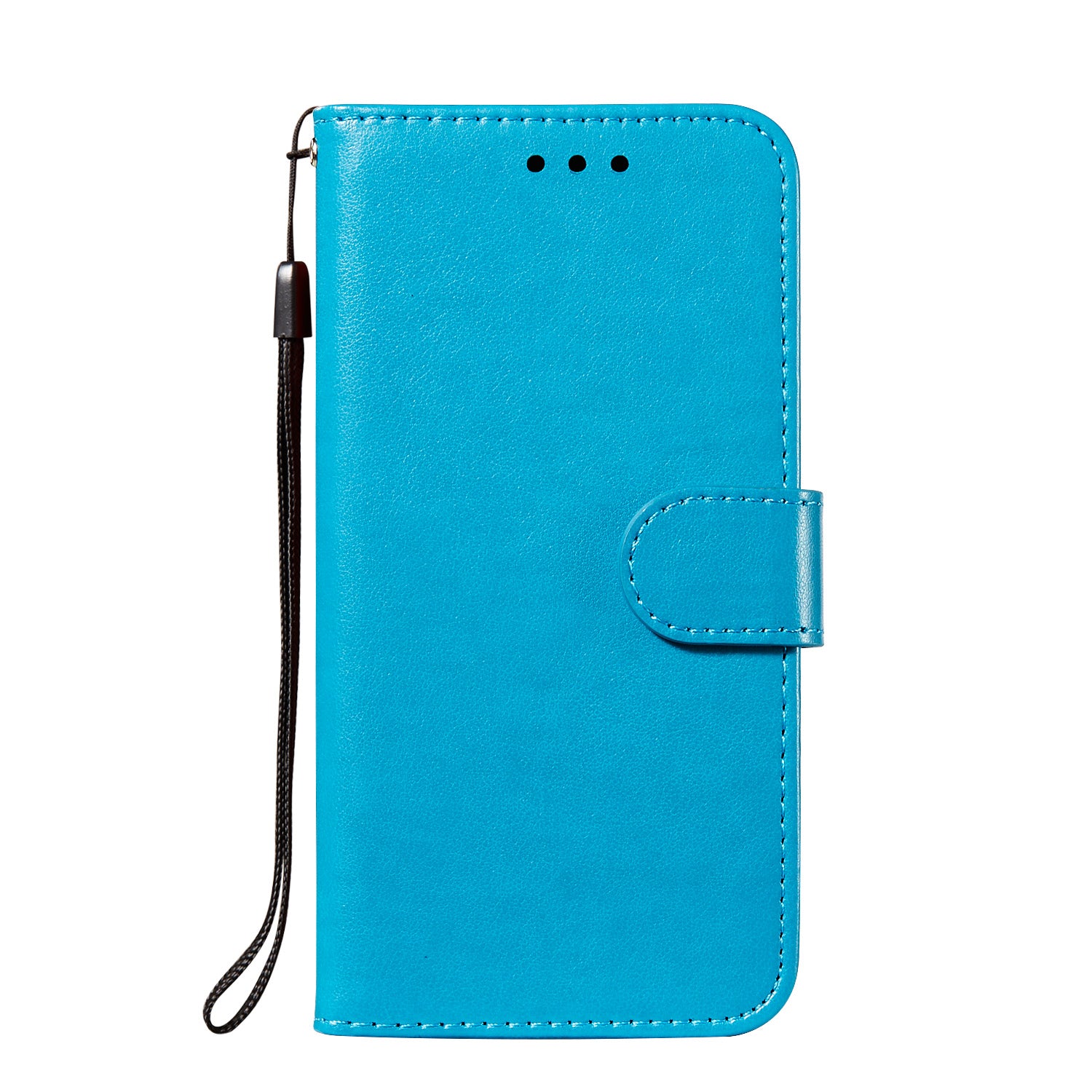 Dual-sided Magnetic Clasp Leather Wallet Stand Phone Case Shell for Samsung Galaxy S20 FE 4G/FE 5G/S20 Lite/S20 FE 2022  -  Blue