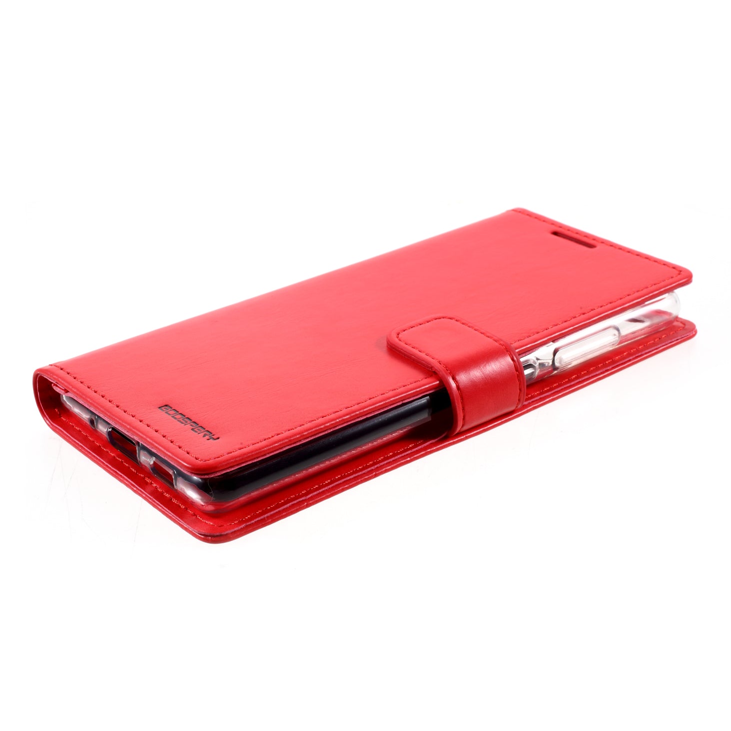 MERCURY GOOSPERY Blue Moon Leather Wallet Stand Case with Magnetic Clasp for Samsung Galaxy S20 FE 4G/FE 5G/S20 Lite/S20 FE 2022 - Red