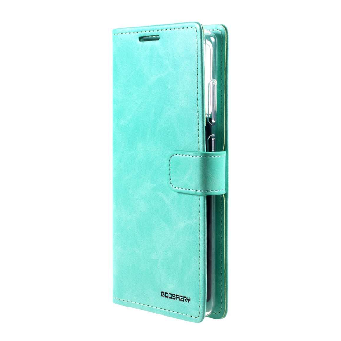 MERCURY GOOSPERY Blue Moon Leather Wallet Stand Case with Magnetic Clasp for Samsung Galaxy S20 FE 4G/FE 5G/S20 Lite/S20 FE 2022 - Cyan