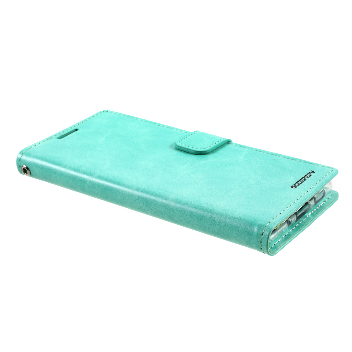 MERCURY GOOSPERY Blue Moon Leather Wallet Stand Case with Magnetic Clasp for Samsung Galaxy S20 FE 4G/FE 5G/S20 Lite/S20 FE 2022 - Cyan