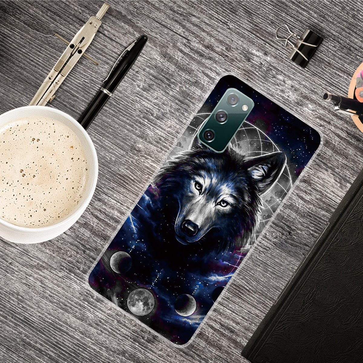 Pattern Printing Flexible TPU Phone Case for Samsung Galaxy S20 FE 4G/FE 5G/S20 Lite/S20 FE 2022 - Wolf