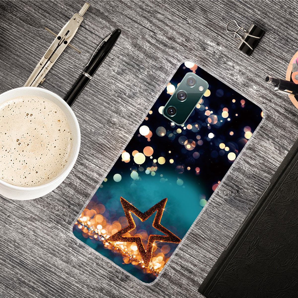 Pattern Printing Flexible TPU Phone Case for Samsung Galaxy S20 FE 4G/FE 5G/S20 Lite/S20 FE 2022 - Star