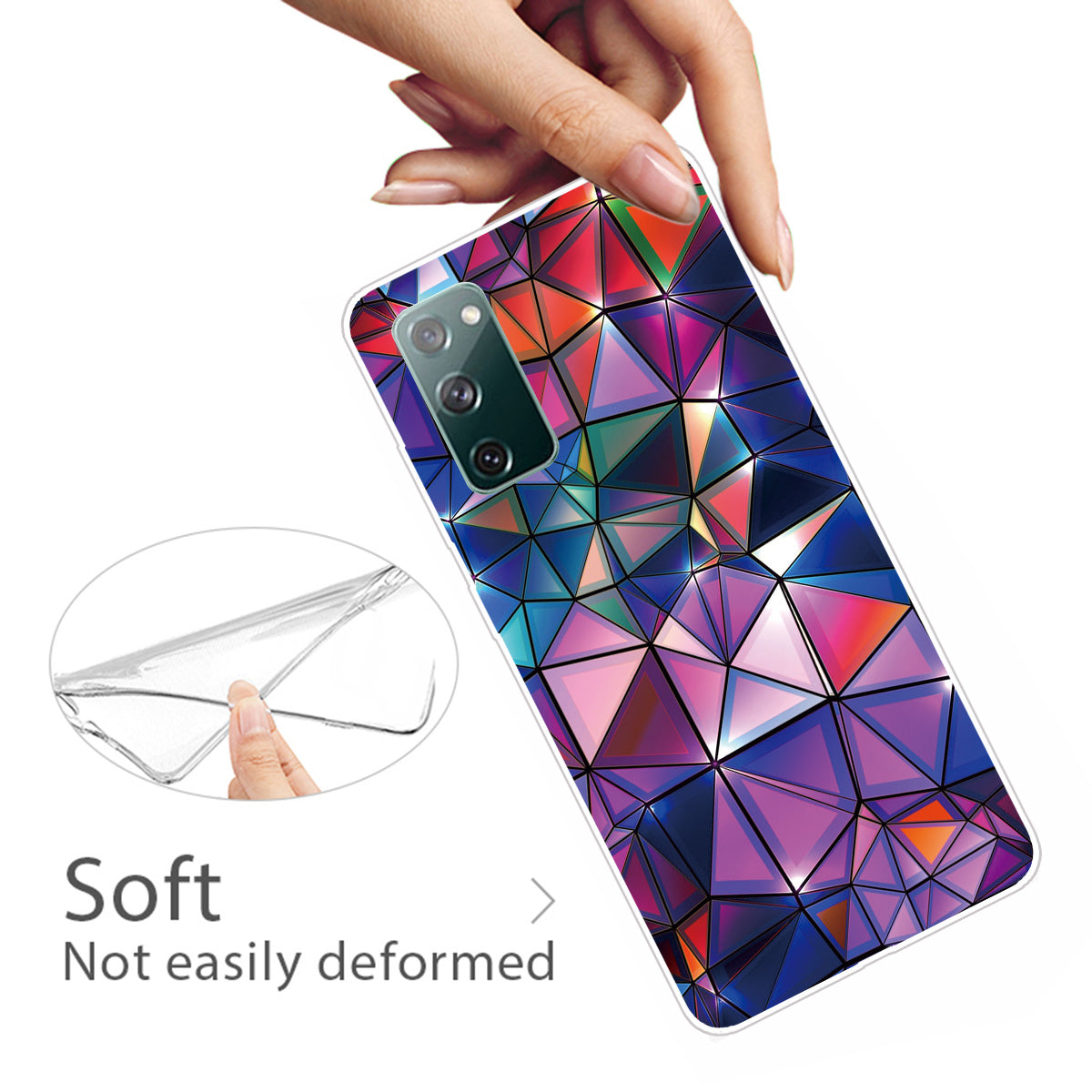 Pattern Printing Flexible TPU Phone Case for Samsung Galaxy S20 FE 4G/FE 5G/S20 Lite/S20 FE 2022 - Triangle