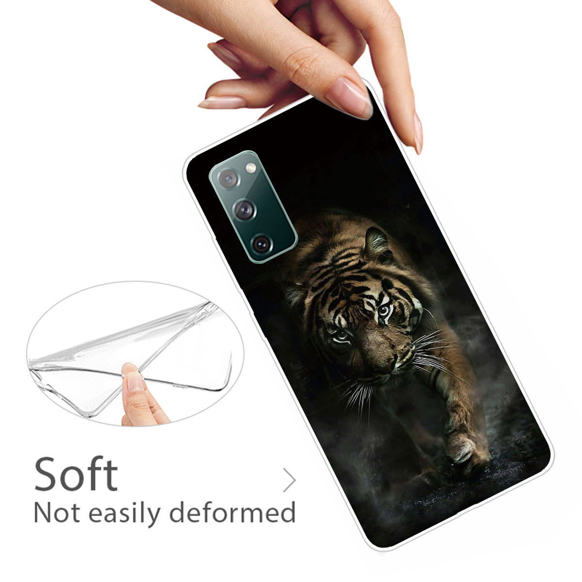 Pattern Printing Flexible TPU Phone Case for Samsung Galaxy S20 FE 4G/FE 5G/S20 Lite/S20 FE 2022 - Big Tiger