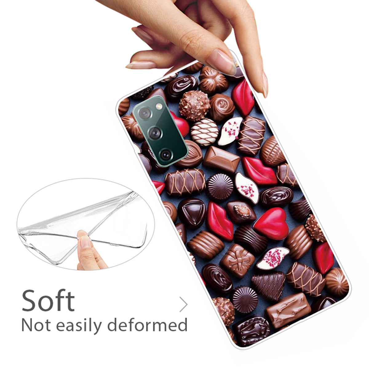 Pattern Printing Flexible TPU Phone Case for Samsung Galaxy S20 FE 4G/FE 5G/S20 Lite/S20 FE 2022 - Dessert