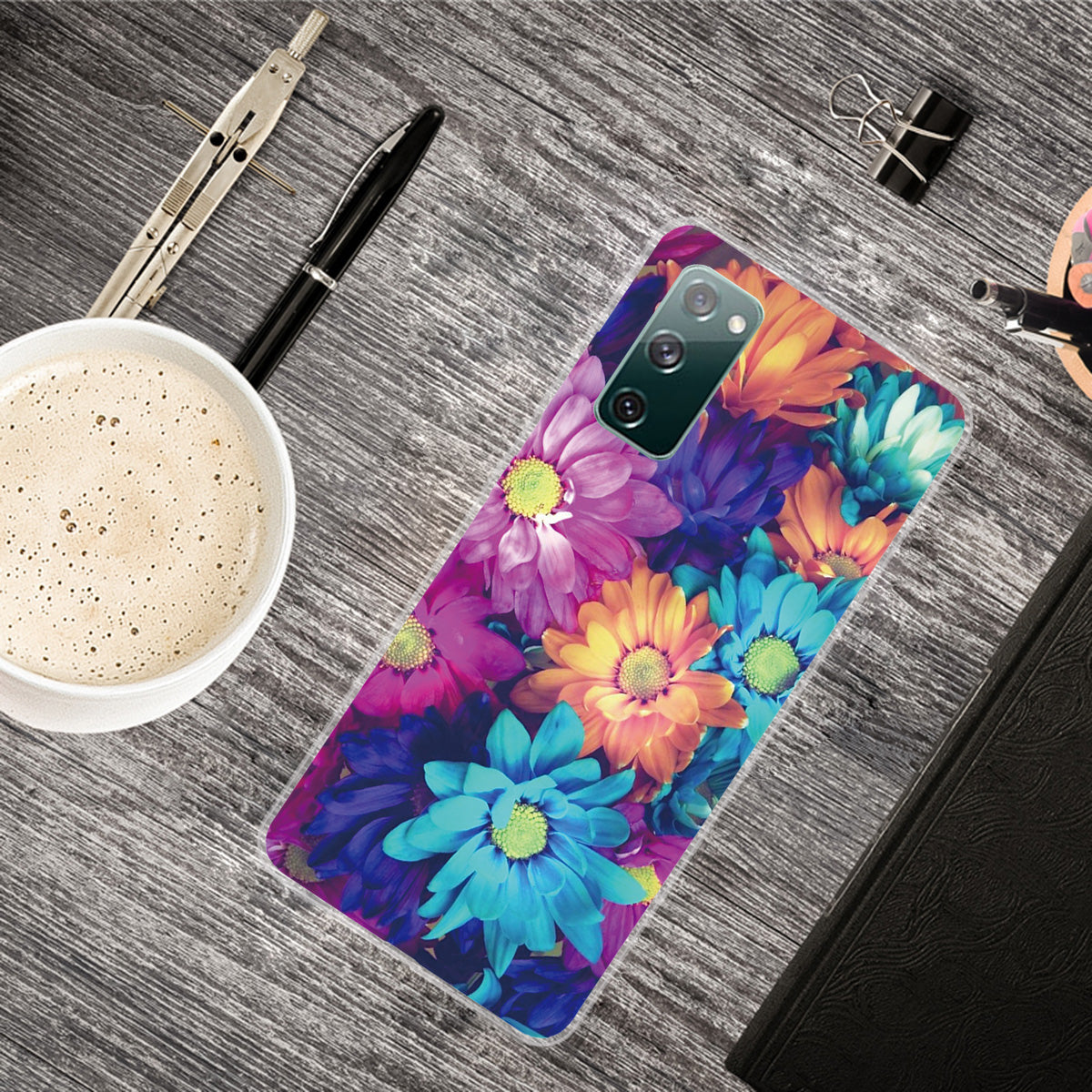 Pattern Printing Flexible TPU Phone Case for Samsung Galaxy S20 FE 4G/FE 5G/S20 Lite/S20 FE 2022 - Colorful Flower