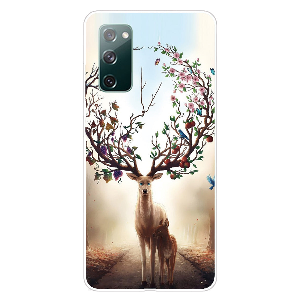 Pattern Printing Flexible TPU Phone Case for Samsung Galaxy S20 FE 4G/FE 5G/S20 Lite/S20 FE 2022 - Elk