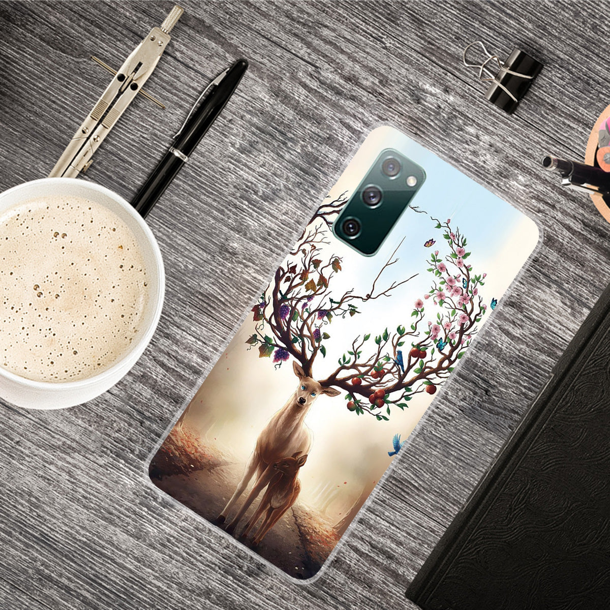 Pattern Printing Flexible TPU Phone Case for Samsung Galaxy S20 FE 4G/FE 5G/S20 Lite/S20 FE 2022 - Elk