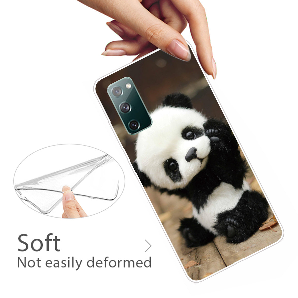 Pattern Printing Flexible TPU Phone Case for Samsung Galaxy S20 FE 4G/FE 5G/S20 Lite/S20 FE 2022 - Panda