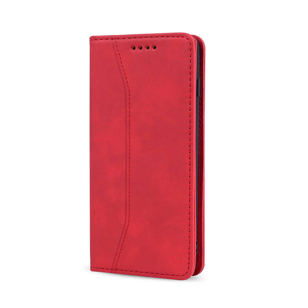 Wallet Stand Design Auto-absorbed Leather Cover for Samsung Galaxy S20 FE/S20 Fan Edition/S20 FE 5G/S20 Fan Edition 5G/S20 Lite - Red