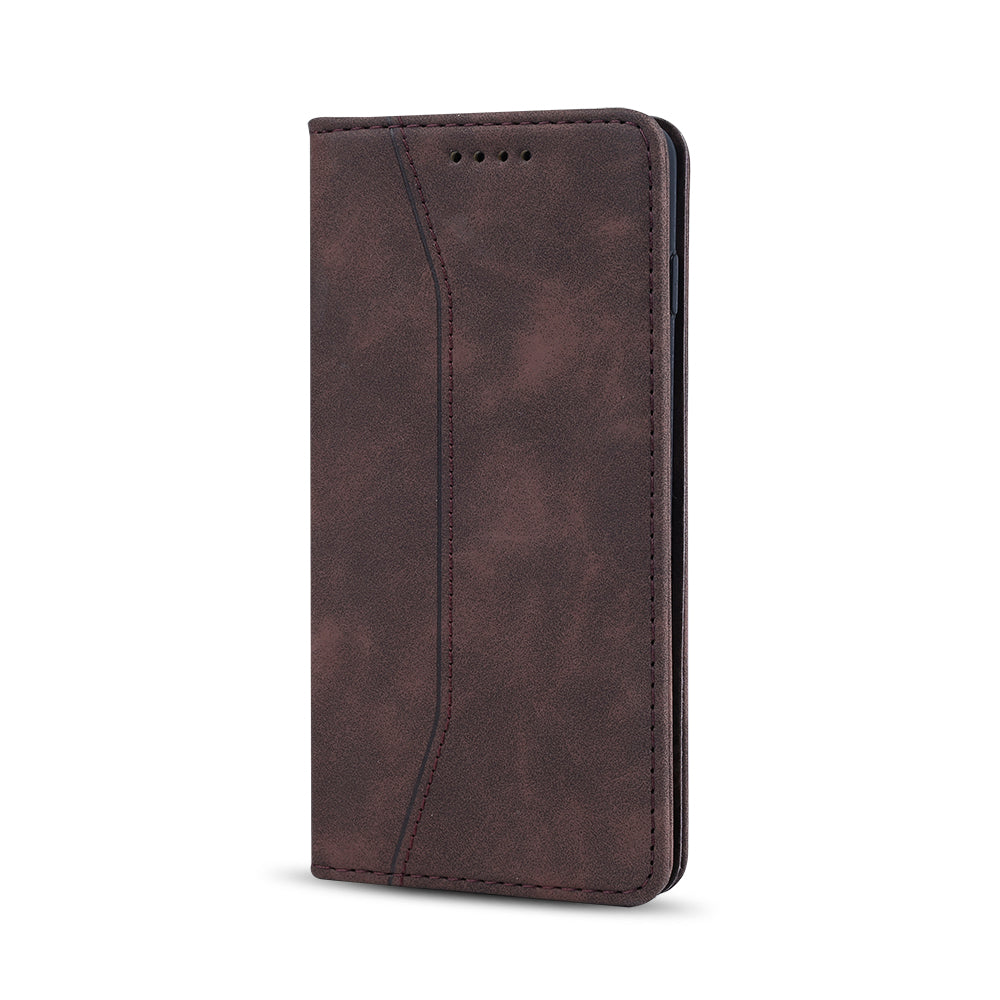 Wallet Stand Design Auto-absorbed Leather Cover for Samsung Galaxy S20 FE/S20 Fan Edition/S20 FE 5G/S20 Fan Edition 5G/S20 Lite - Coffee