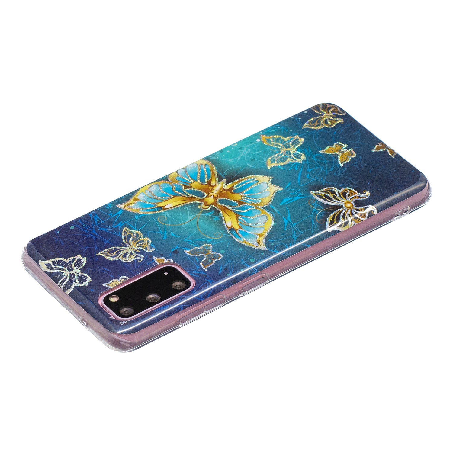 Marble Pattern Printing IMD Design TPU Case for Samsung Galaxy S20 4G/S20 5G - Butterfly