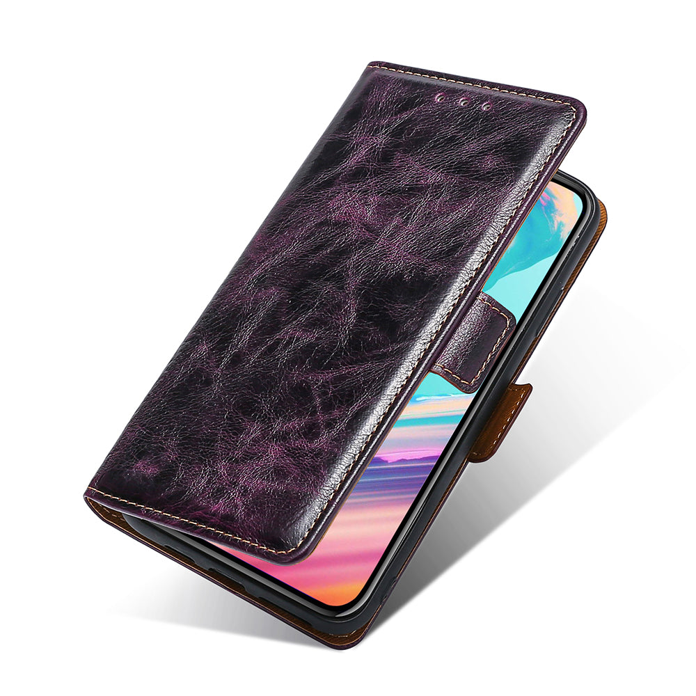 TPU + PU Leather Stand Cell Phone Case for Samsung Galaxy S20 FE/S20 Fan Edition/S20 FE 5G/S20 Fan Edition 5G - Purple