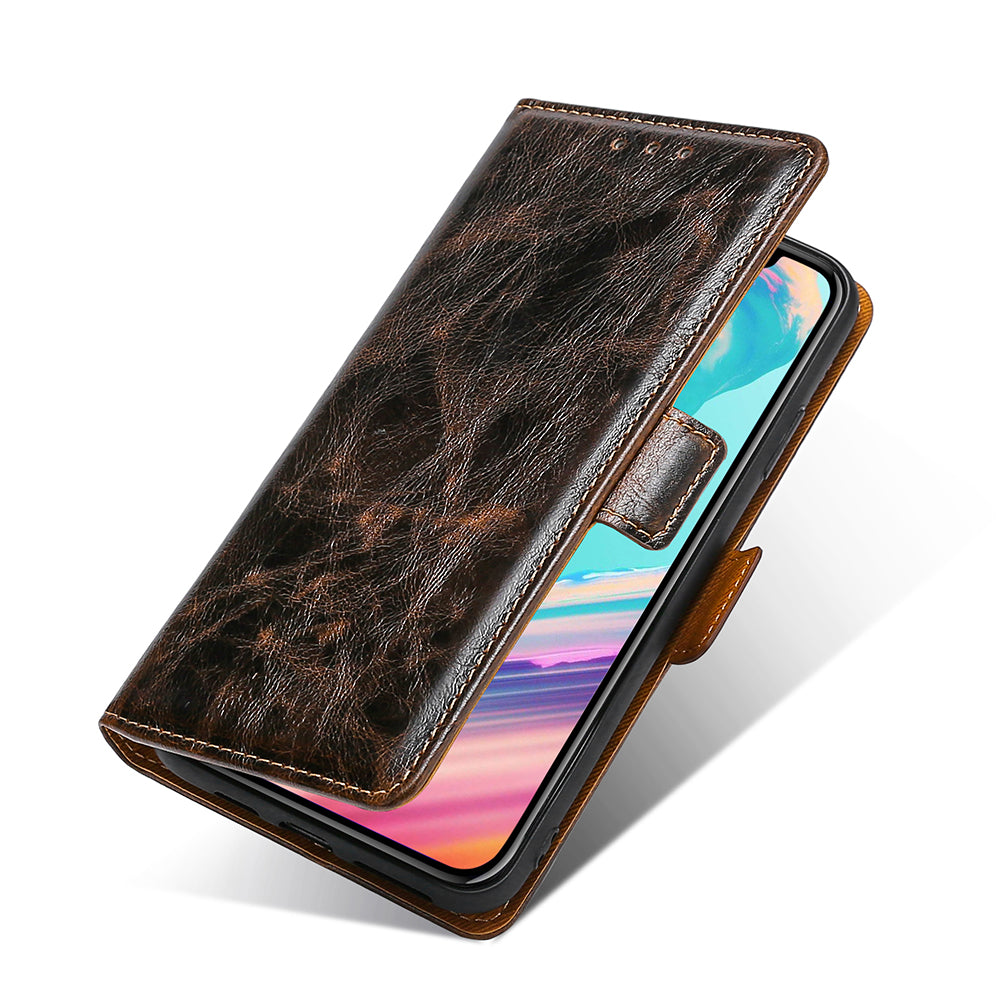 TPU + PU Leather Stand Cell Phone Case for Samsung Galaxy S20 FE/S20 Fan Edition/S20 FE 5G/S20 Fan Edition 5G - Brown