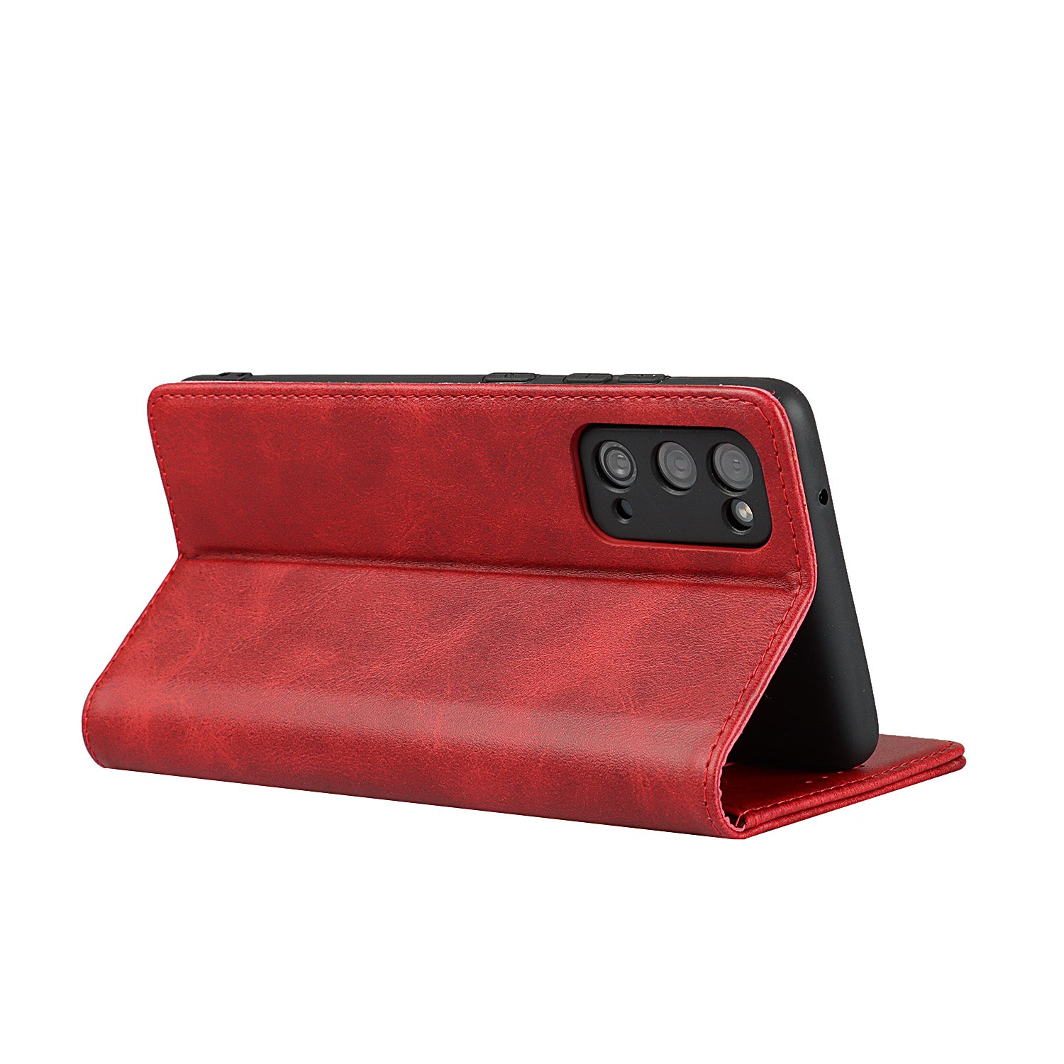 Strong Magnet Design Leather Wallet Stand Phone Cover Case for Samsung Galaxy S20 FE/S20 Fan Edition/S20 FE 5G/S20 Fan Edition 5G/S20 Lite - Red