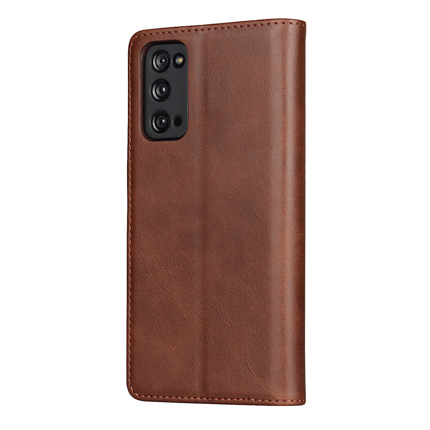 Strong Magnet Design Leather Wallet Stand Phone Cover Case for Samsung Galaxy S20 FE/S20 Fan Edition/S20 FE 5G/S20 Fan Edition 5G/S20 Lite - Dark Brown