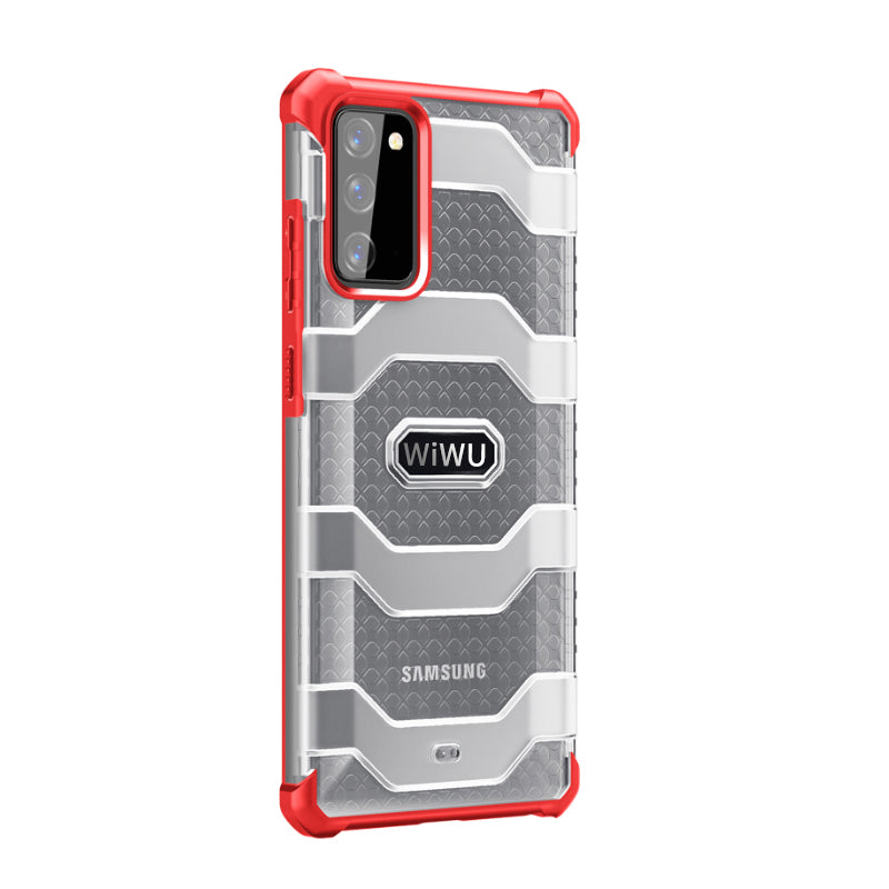 WIWU Hard PC Panel + Soft TPU Edge Non-slip Protective Cover for Samsung Galaxy S20 FE/S20 Fan Edition/S20 FE 5G/S20 Fan Edition 5G/S20 Lite - Red