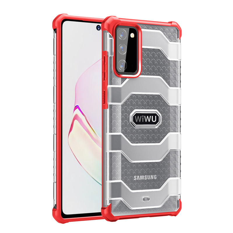 WIWU Hard PC Panel + Soft TPU Edge Non-slip Protective Cover for Samsung Galaxy S20 FE/S20 Fan Edition/S20 FE 5G/S20 Fan Edition 5G/S20 Lite - Red