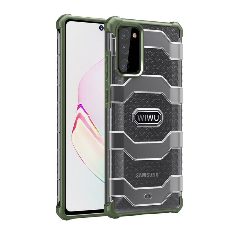 WIWU Hard PC Panel + Soft TPU Edge Non-slip Protective Cover for Samsung Galaxy S20 FE/S20 Fan Edition/S20 FE 5G/S20 Fan Edition 5G/S20 Lite - Light Green