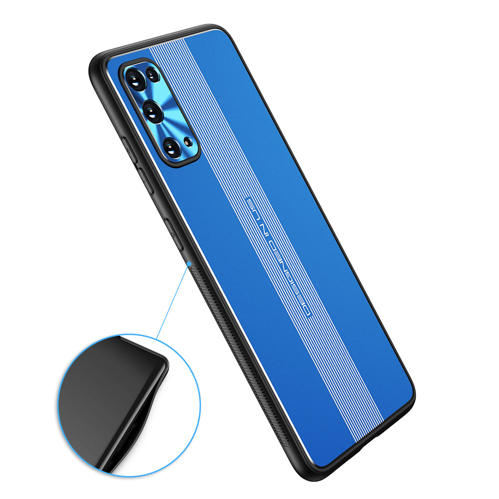 Built-in Magnet Sheet Design Full Protection TPU + Metal Hybrid Protective Case for Samsung Galaxy S20 FE 4G/FE 5G/S20 Lite/S20 FE 2022  - Blue