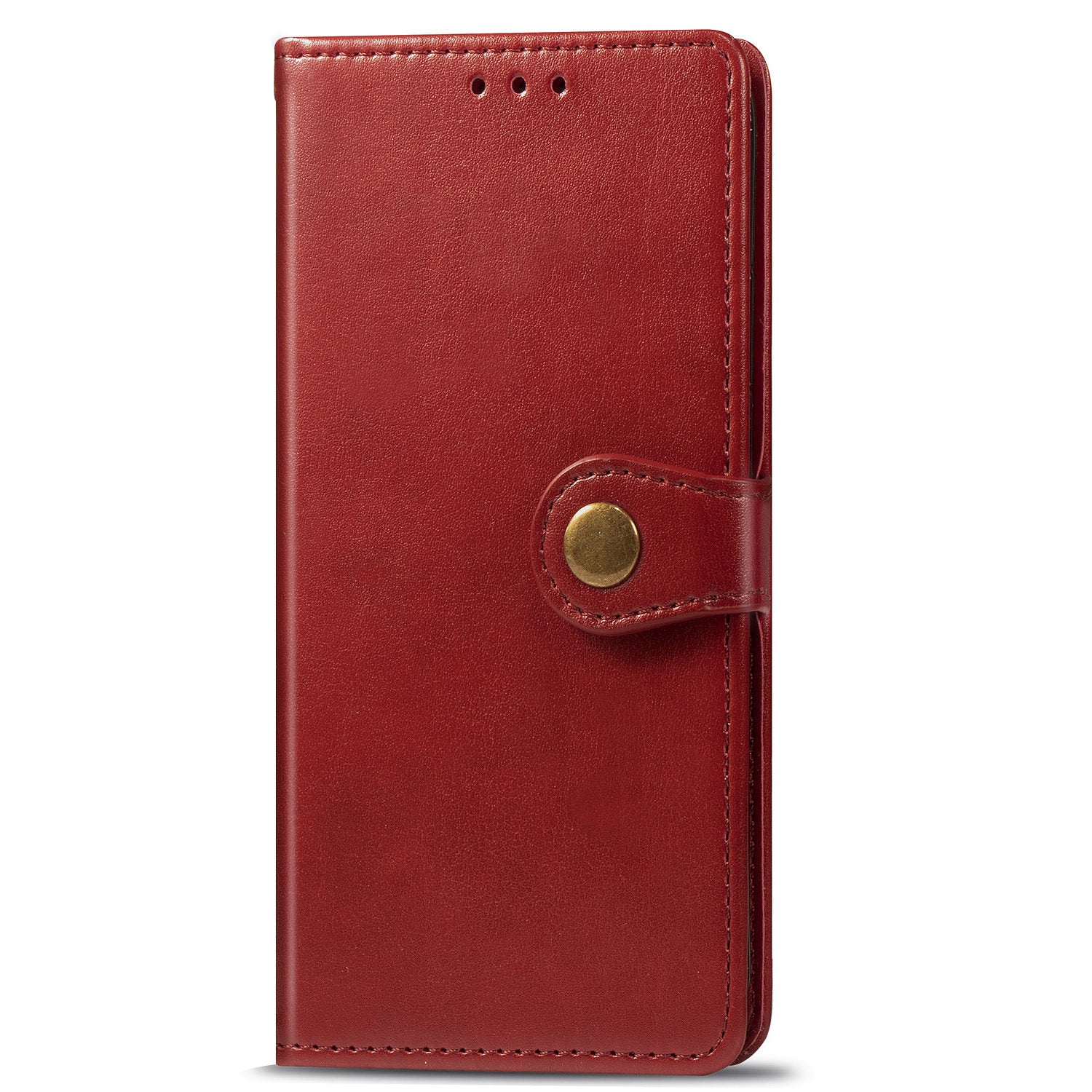 Solid Color Wallet Stand Leather Phone Shell for Samsung Galaxy S20 FE 4G/FE 5G/S20 Lite/S20 FE 2022  - Red