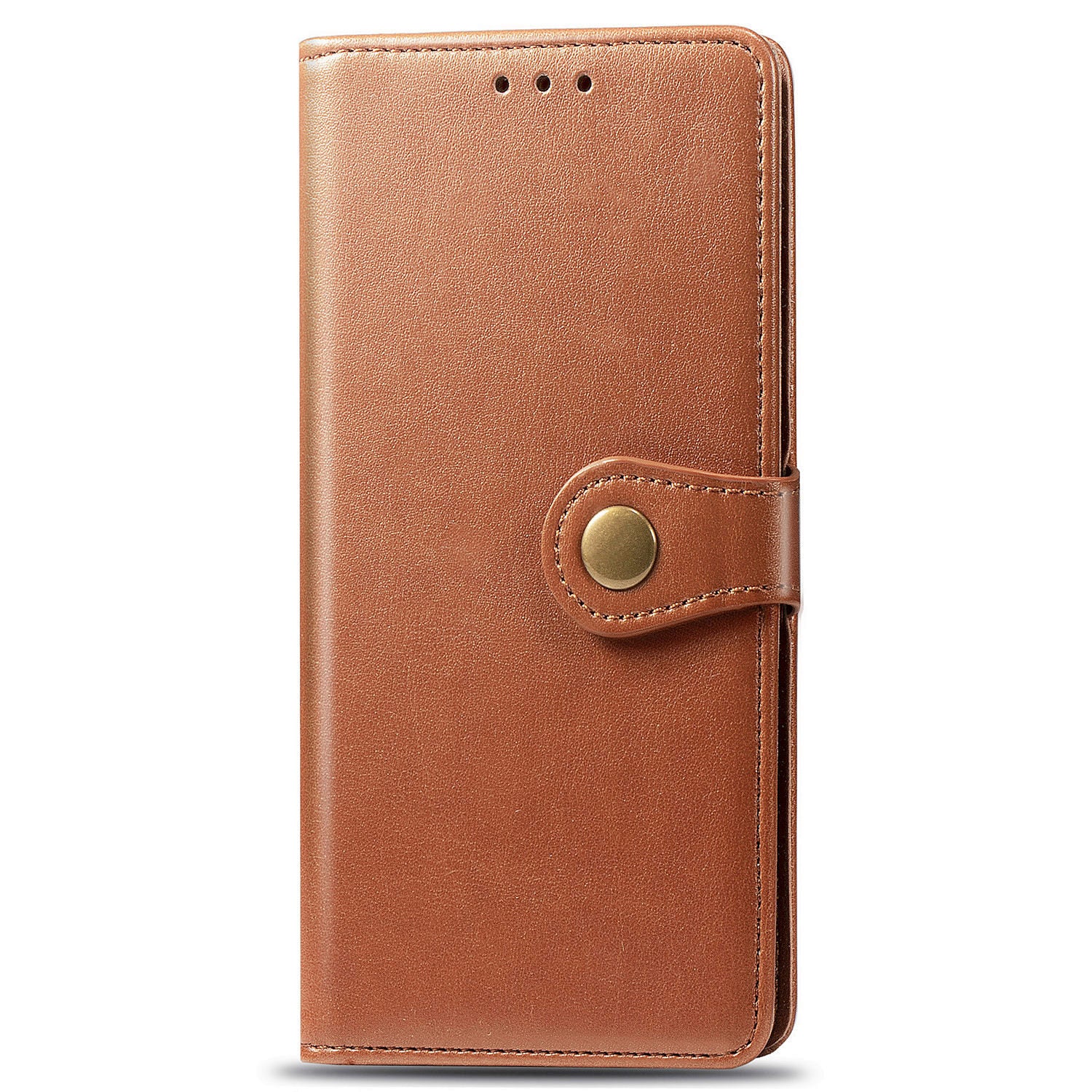 Solid Color Wallet Stand Leather Phone Shell for Samsung Galaxy S20 FE 4G/FE 5G/S20 Lite/S20 FE 2022  - Light Brown