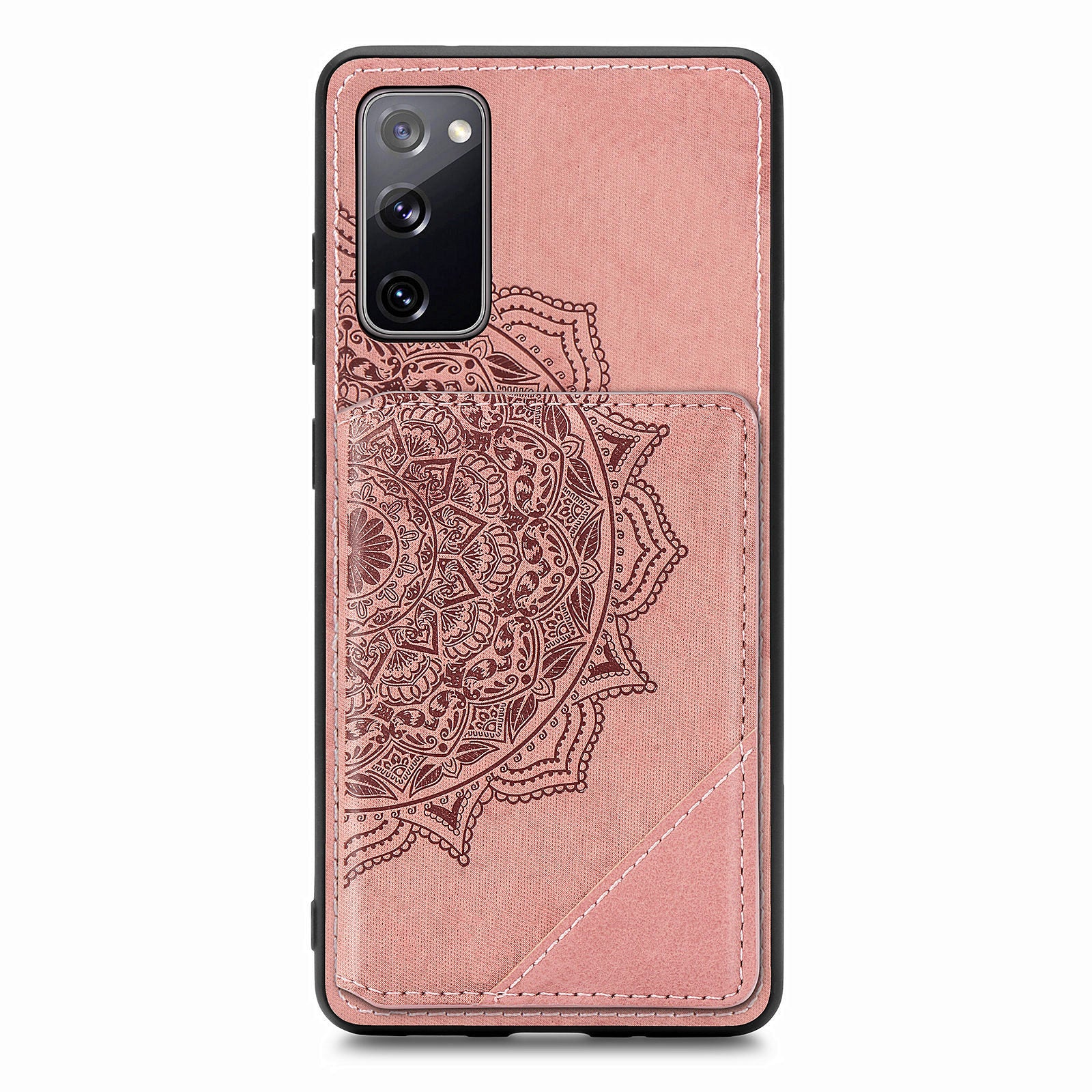 Mandala Flower Pattern PU Leather+TPU Flip Wallet Phone Case for Samsung Galaxy S20 FE 4G/FE 5G/S20 Lite/S20 FE 2022  - Pink