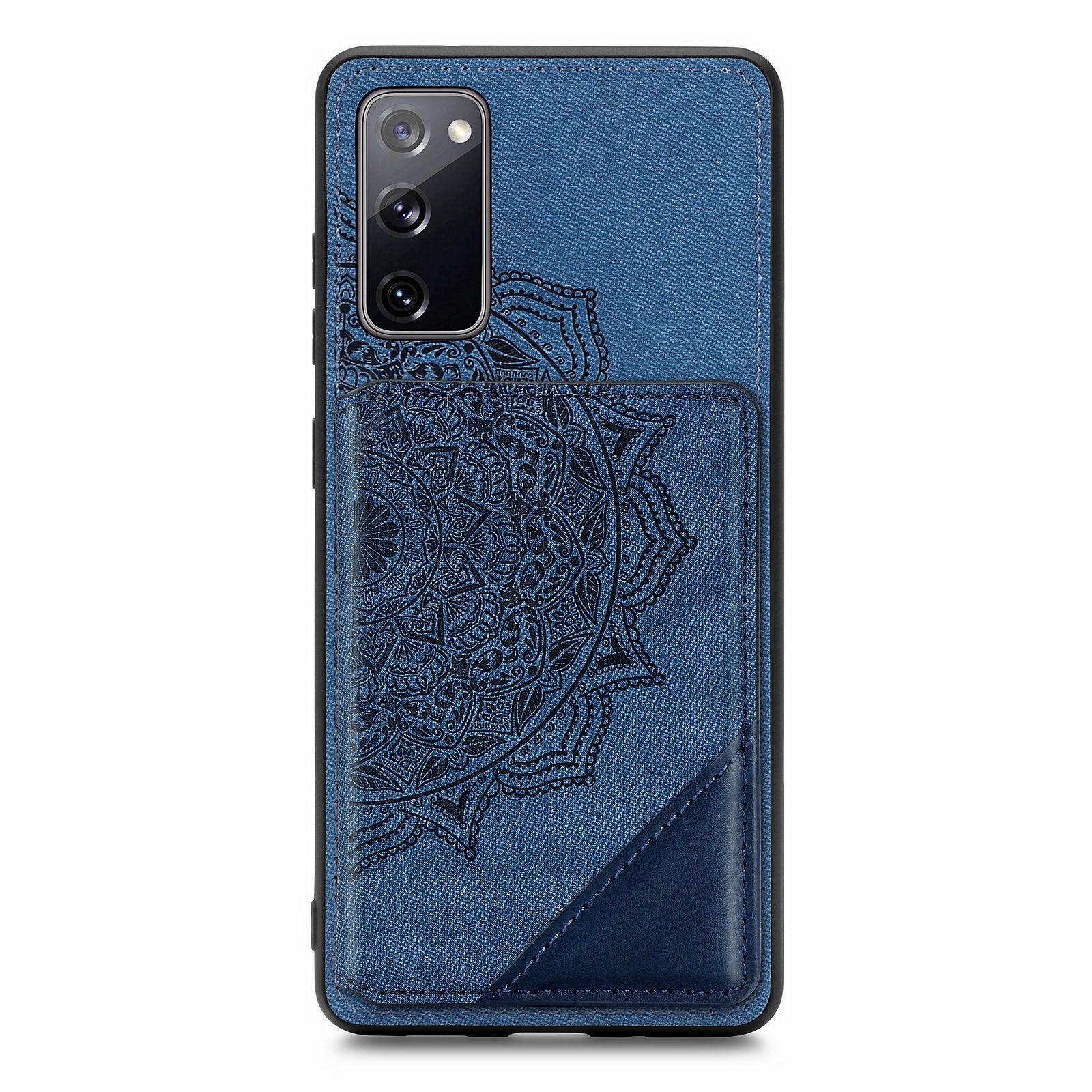 Mandala Flower Pattern PU Leather+TPU Flip Wallet Phone Case for Samsung Galaxy S20 FE 4G/FE 5G/S20 Lite/S20 FE 2022  - Blue