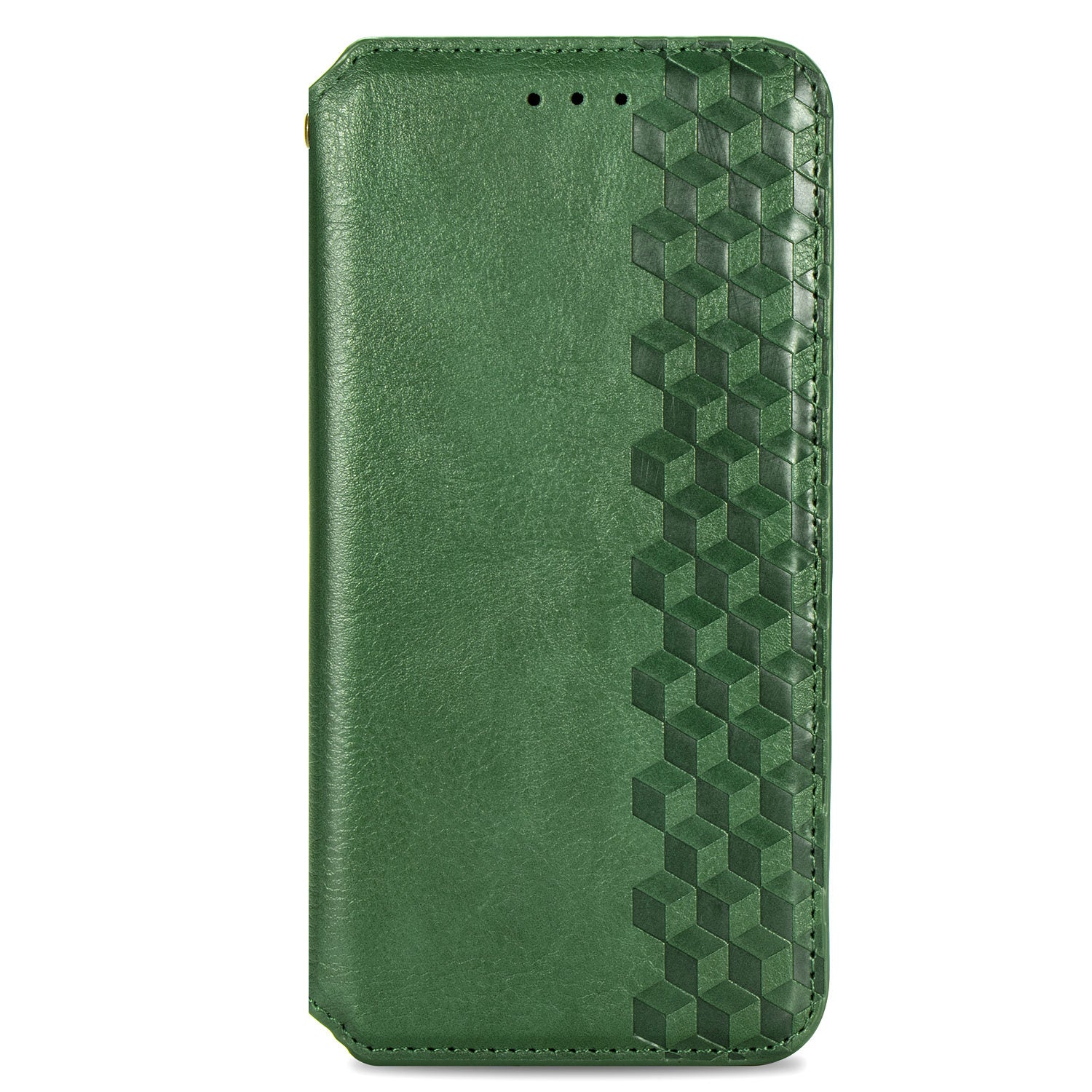 Fashionable Auto-absorbed Rhombus Texture PU Leather Wallet Phone Cover for Samsung Galaxy S20 4G/S20 5G - Green