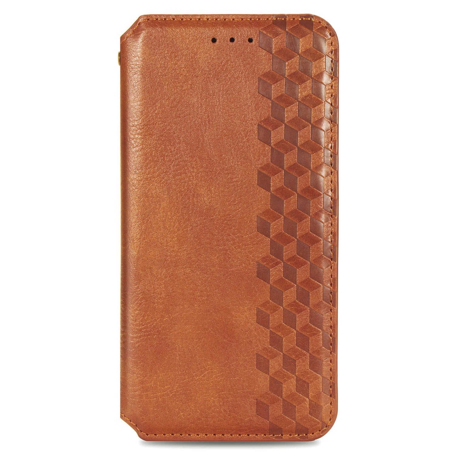 Fashionable Auto-absorbed Rhombus Texture PU Leather Wallet Phone Cover for Samsung Galaxy S20 4G/S20 5G - Light Brown