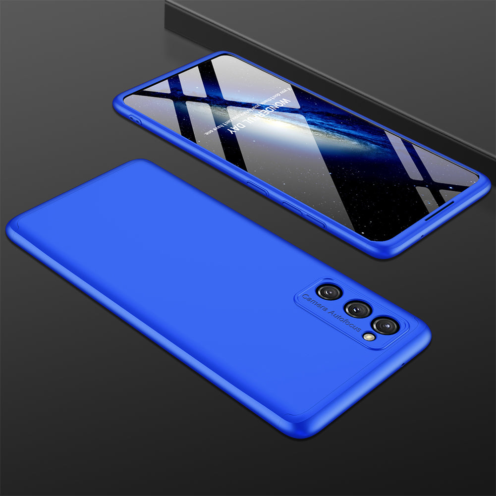 GKK Detachable 3-Piece Design Matte Finish Full Coverage PC Protective Shell Case for Samsung Galaxy S20 FE 4G/FE 5G/S20 Lite/S20 FE 2022  - Blue