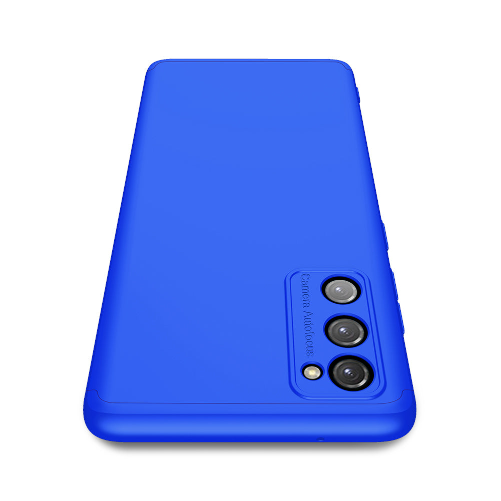 GKK Detachable 3-Piece Design Matte Finish Full Coverage PC Protective Shell Case for Samsung Galaxy S20 FE 4G/FE 5G/S20 Lite/S20 FE 2022  - Blue