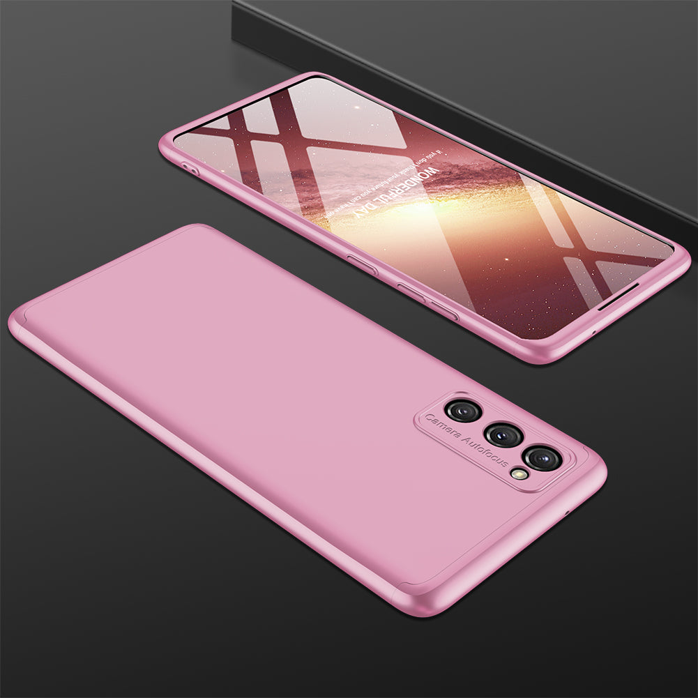 GKK Detachable 3-Piece Design Matte Finish Full Coverage PC Protective Shell Case for Samsung Galaxy S20 FE 4G/FE 5G/S20 Lite/S20 FE 2022  - Rose Gold