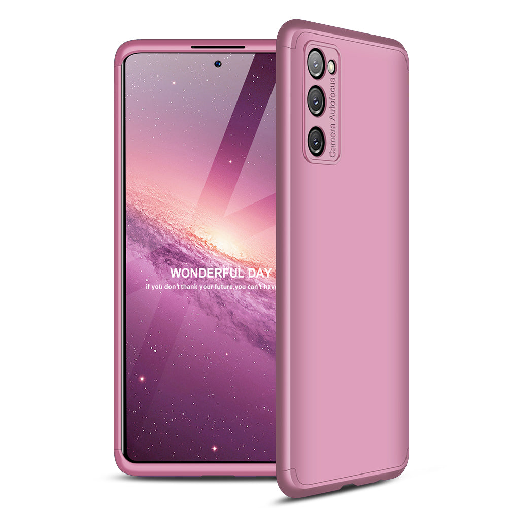 GKK Detachable 3-Piece Design Matte Finish Full Coverage PC Protective Shell Case for Samsung Galaxy S20 FE 4G/FE 5G/S20 Lite/S20 FE 2022  - Rose Gold