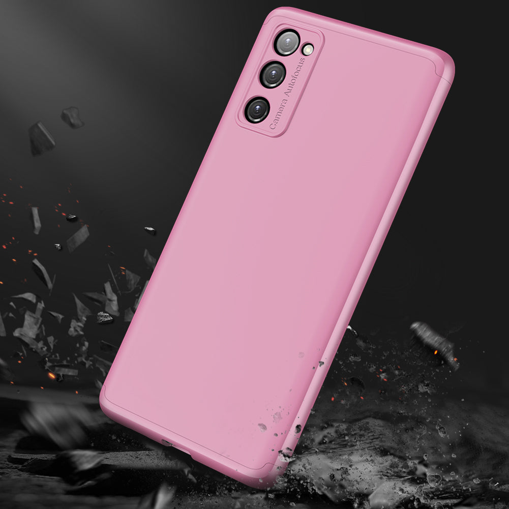 GKK Detachable 3-Piece Design Matte Finish Full Coverage PC Protective Shell Case for Samsung Galaxy S20 FE 4G/FE 5G/S20 Lite/S20 FE 2022  - Rose Gold