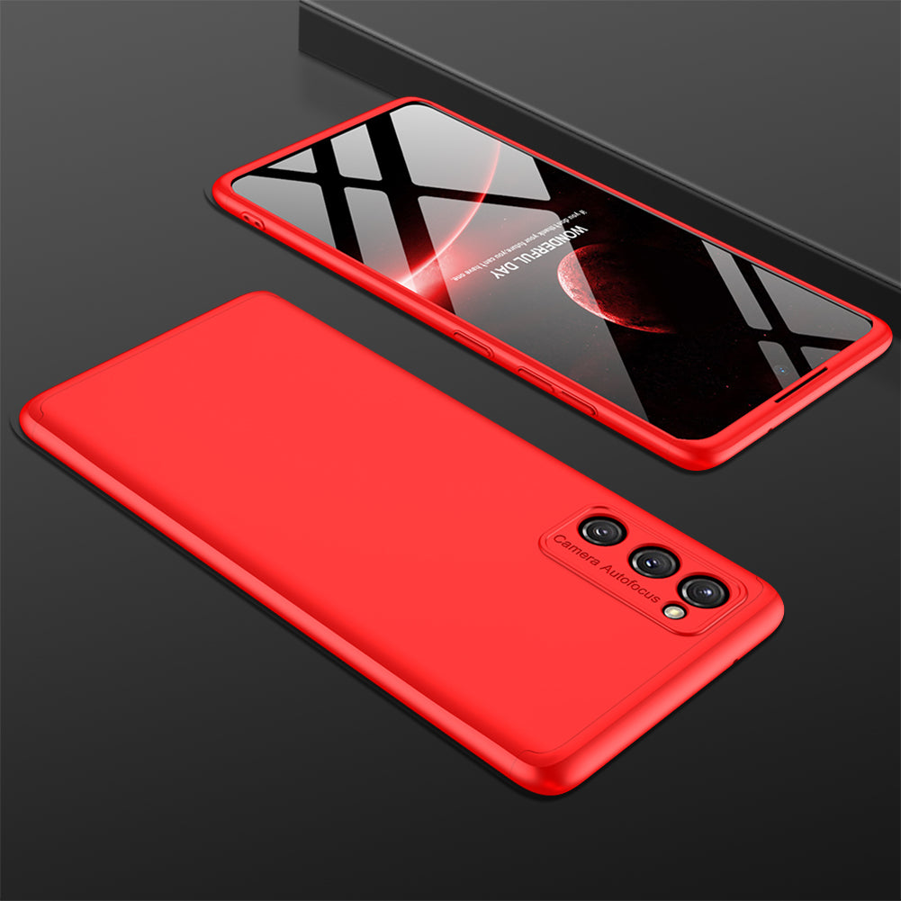 GKK Detachable 3-Piece Design Matte Finish Full Coverage PC Protective Shell Case for Samsung Galaxy S20 FE 4G/FE 5G/S20 Lite/S20 FE 2022  - Red