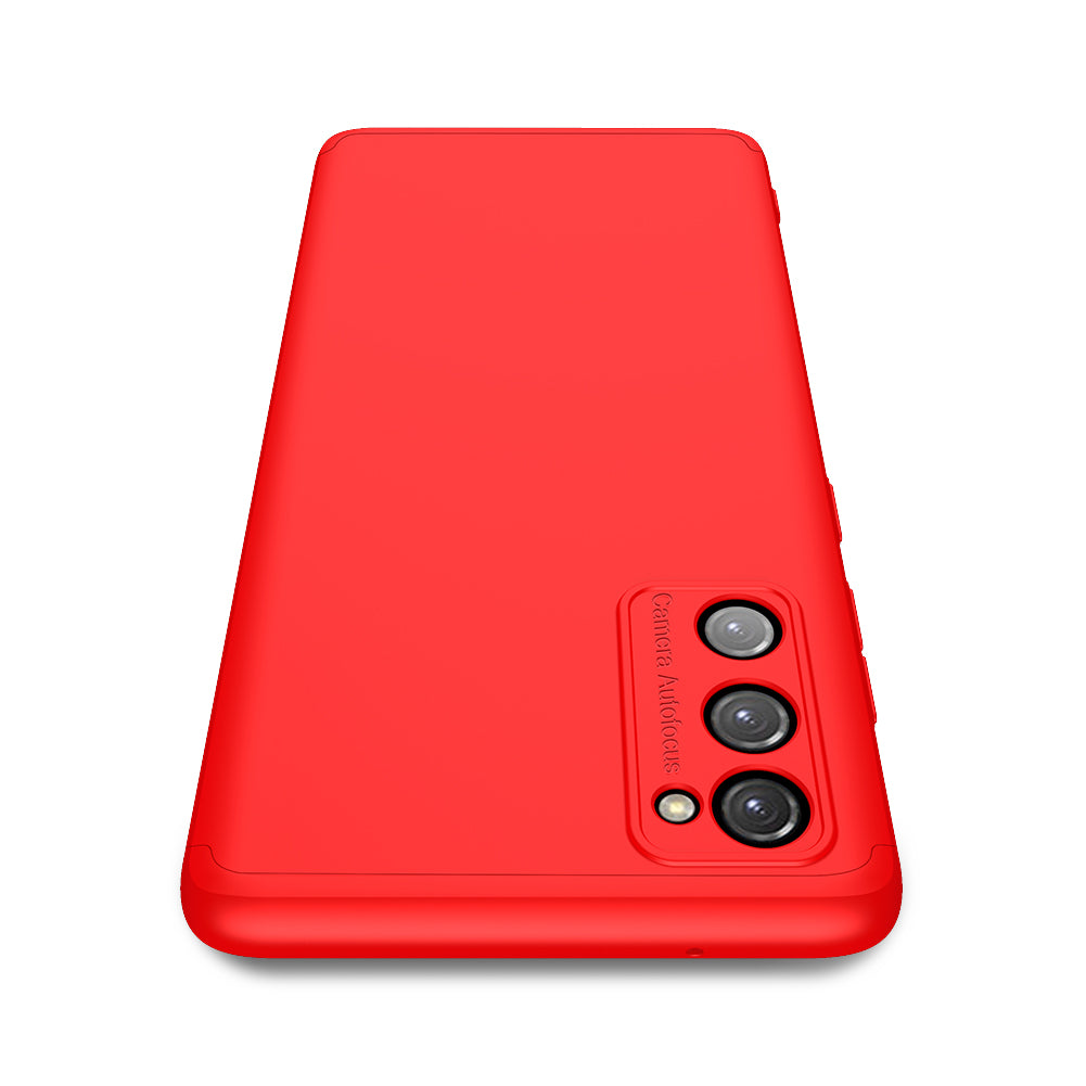 GKK Detachable 3-Piece Design Matte Finish Full Coverage PC Protective Shell Case for Samsung Galaxy S20 FE 4G/FE 5G/S20 Lite/S20 FE 2022  - Red