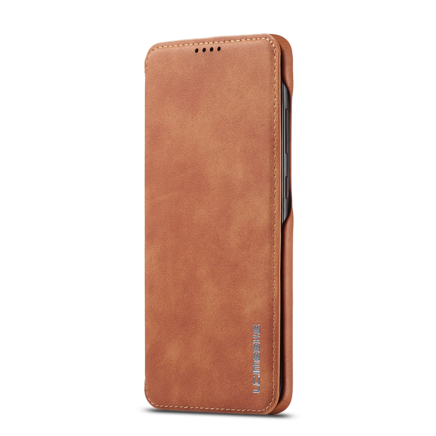 LC.IMEEKE Retro Style Leather Phone Case Cover with Card Holder for Samsung Galaxy S20 FE 4G/FE 5G/S20 Lite/S20 FE 2022 - Brown