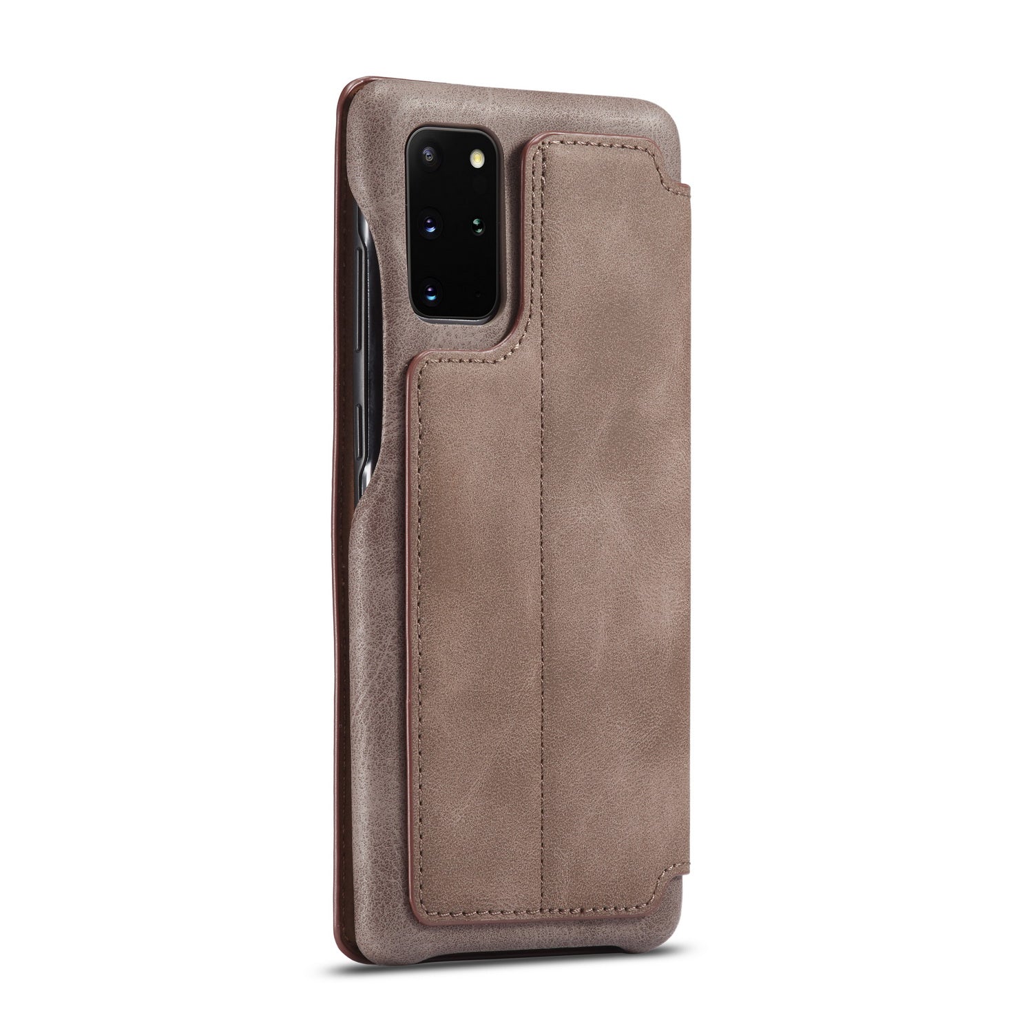 LC.IMEEKE Retro Style Leather Phone Case Cover with Card Holder for Samsung Galaxy S20 FE 4G/FE 5G/S20 Lite/S20 FE 2022 - Coffee