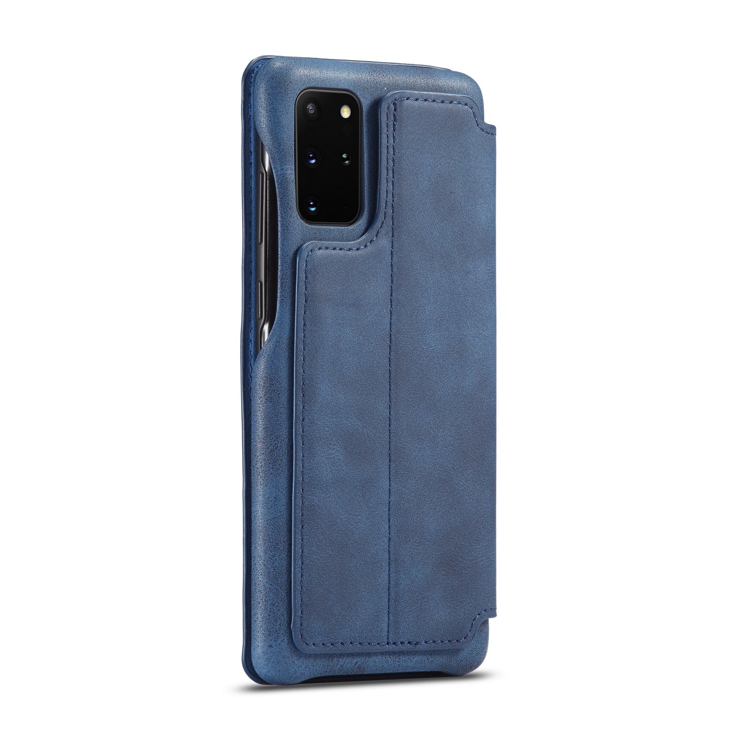 LC.IMEEKE Retro Style Leather Phone Case Cover with Card Holder for Samsung Galaxy S20 FE 4G/FE 5G/S20 Lite/S20 FE 2022 - Blue