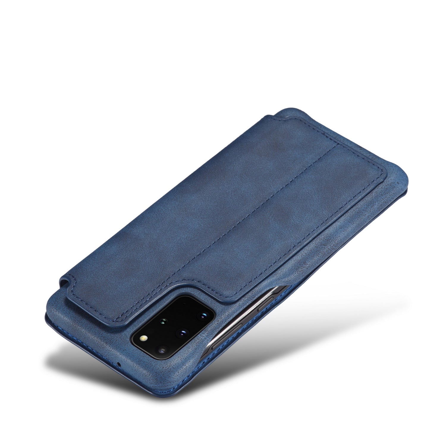 LC.IMEEKE Retro Style Leather Phone Case Cover with Card Holder for Samsung Galaxy S20 FE 4G/FE 5G/S20 Lite/S20 FE 2022 - Blue