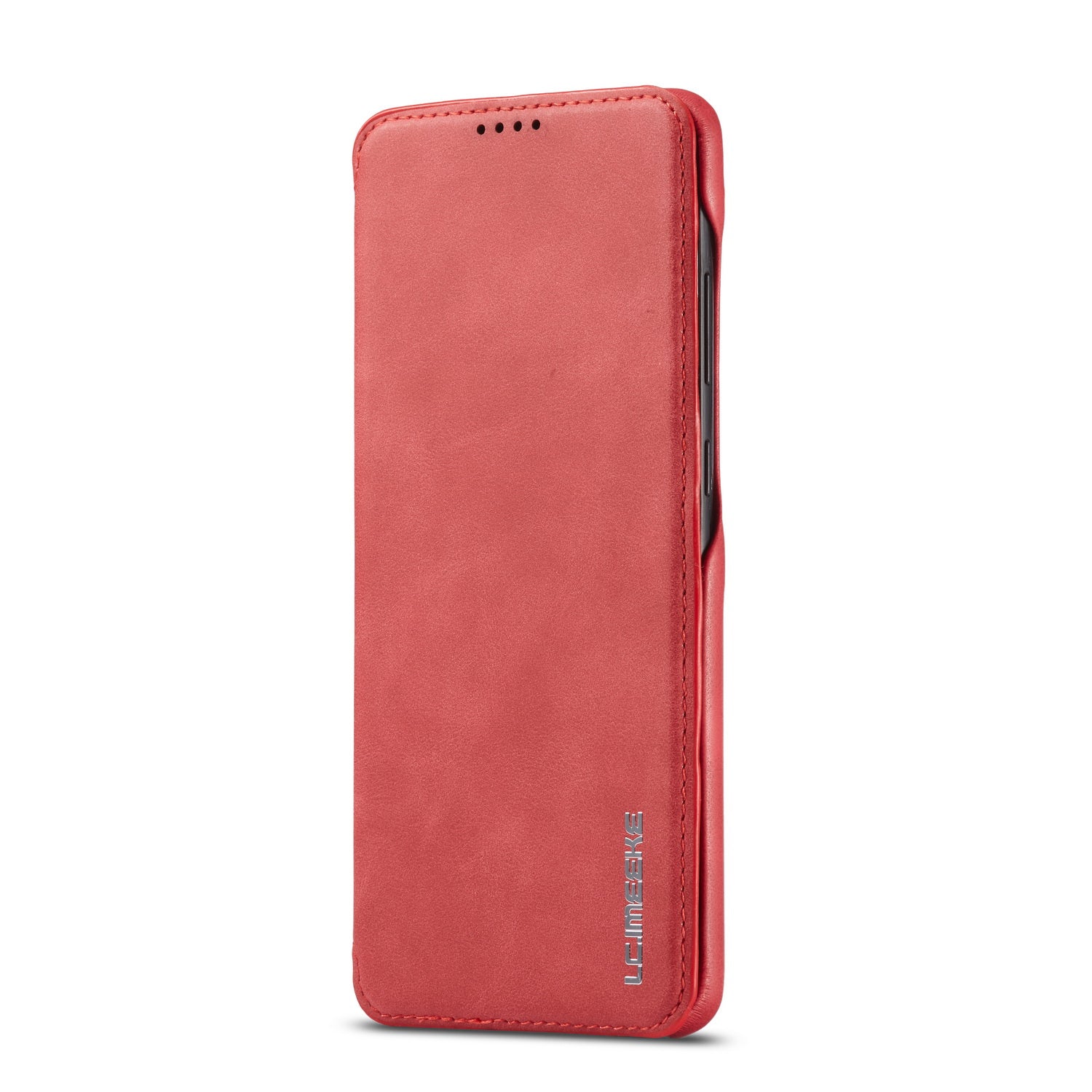 LC.IMEEKE Retro Style Leather Phone Case Cover with Card Holder for Samsung Galaxy S20 FE 4G/FE 5G/S20 Lite/S20 FE 2022 - Red