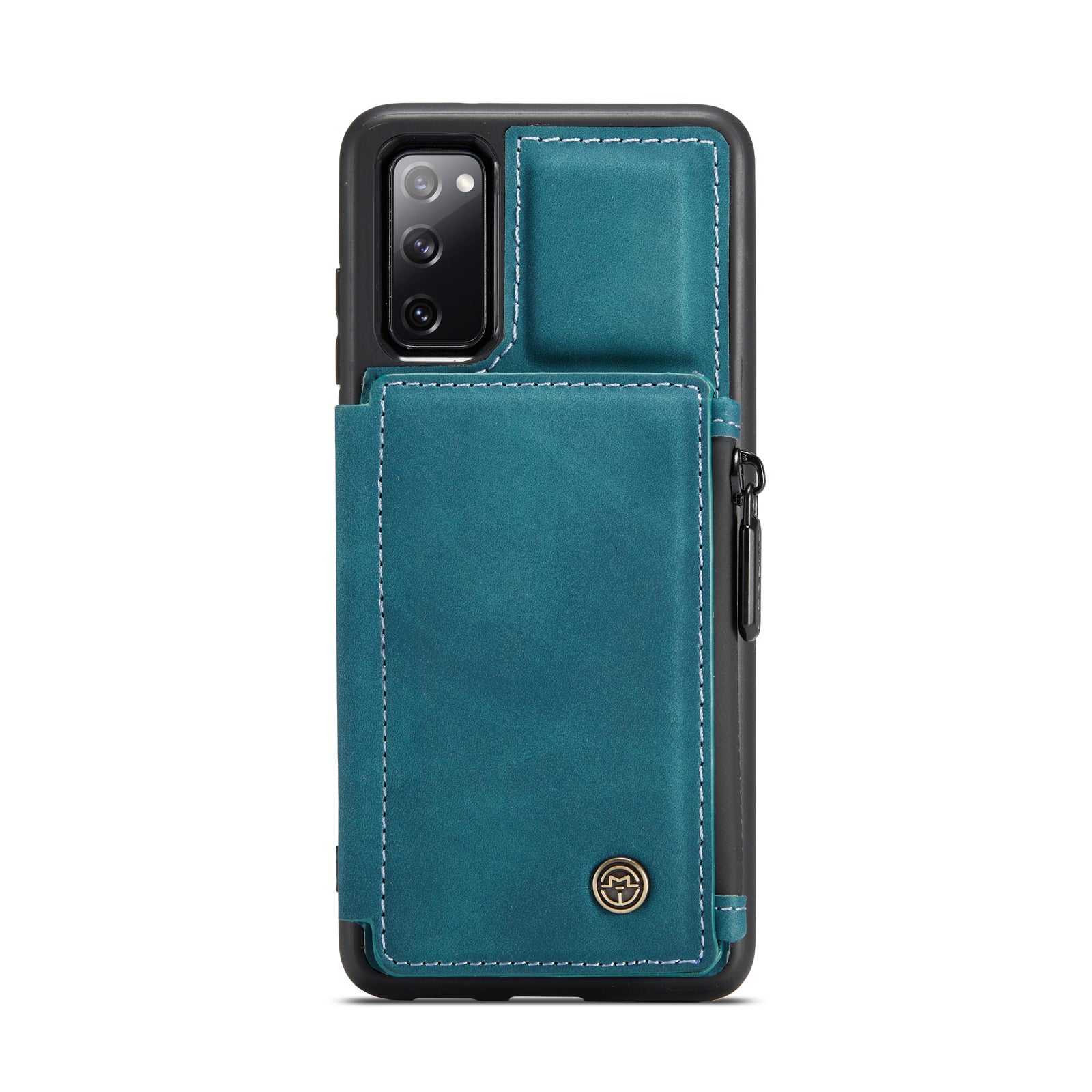 CASEME C20 Zipper Pocket Design PU Leather Coated TPU Wallet Phone Case for Samsung Galaxy S20 FE/S20 Fan Edition/S20 FE 5G/S20 Fan Edition 5G/S20 Lite/S20 FE 2022 - Blue