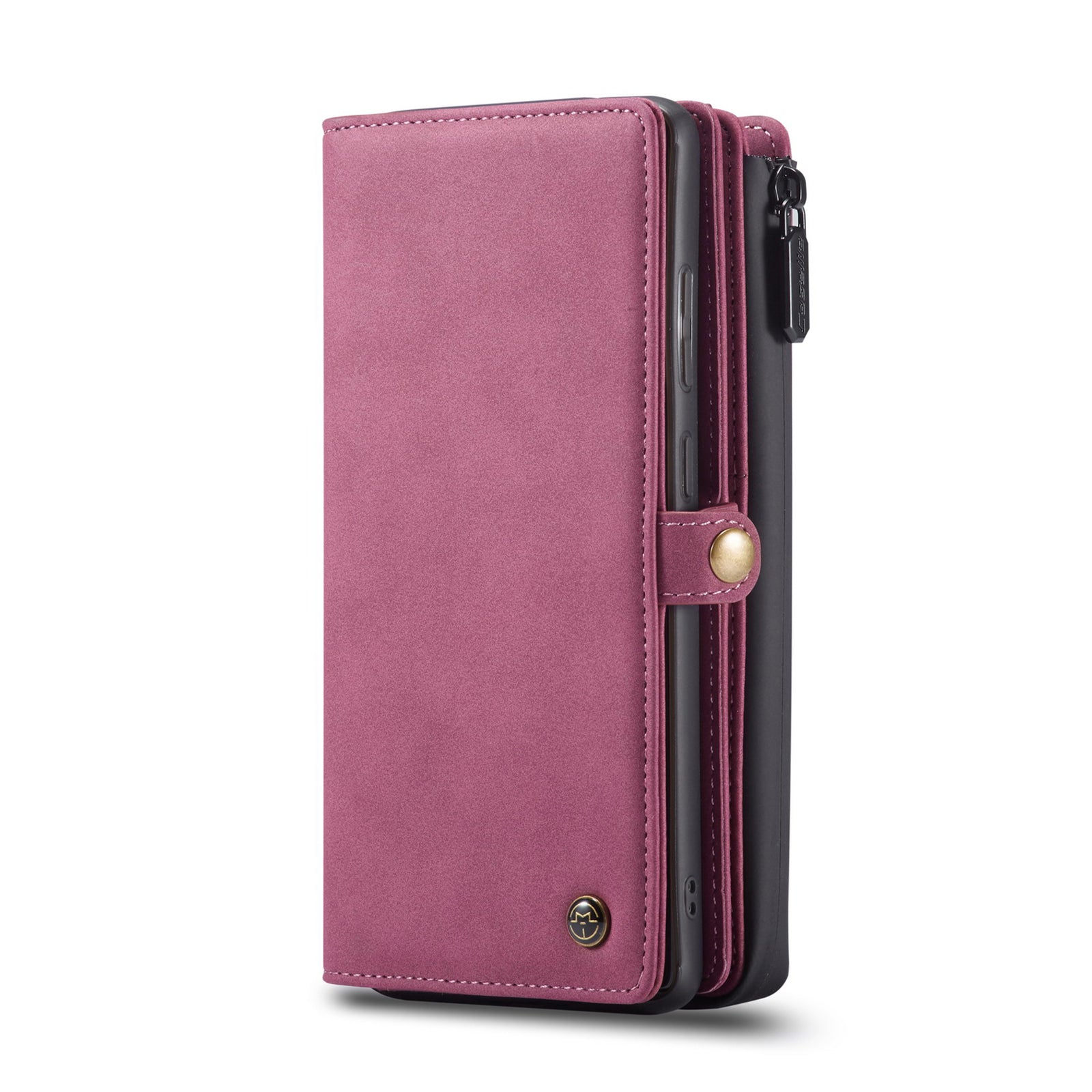 CASEME 018 Series Detachable 2-in-1 Matte Surface Leather Wallet Cover Case for Samsung Galaxy S20 FE/S20 Fan Edition/S20 FE 5G/S20 Fan Edition 5G/S20 Lite/S20 FE 2022 - Wine Red