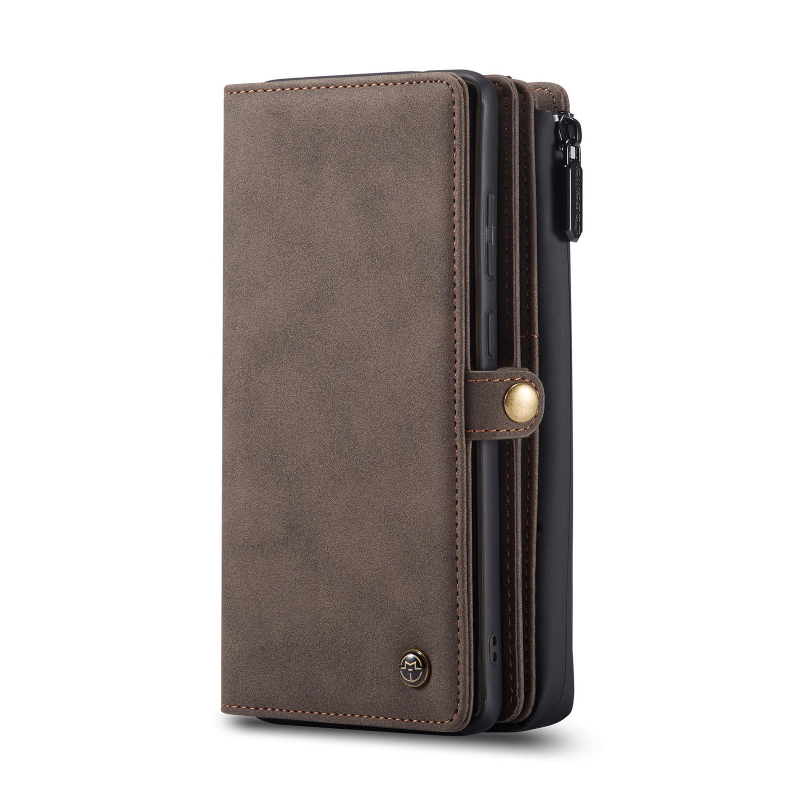 CASEME 018 Series Detachable 2-in-1 Matte Surface Leather Wallet Cover Case for Samsung Galaxy S20 FE/S20 Fan Edition/S20 FE 5G/S20 Fan Edition 5G/S20 Lite/S20 FE 2022 - Brown