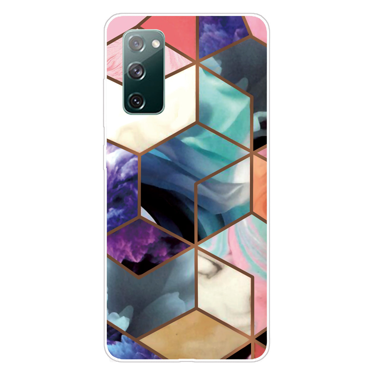 Soft TPU Shockproof Marble Pattern Phone Back Cover Case for Samsung Galaxy S20 FE/S20 FE 5G/S20 Lite/S20 FE 2022 - Style F