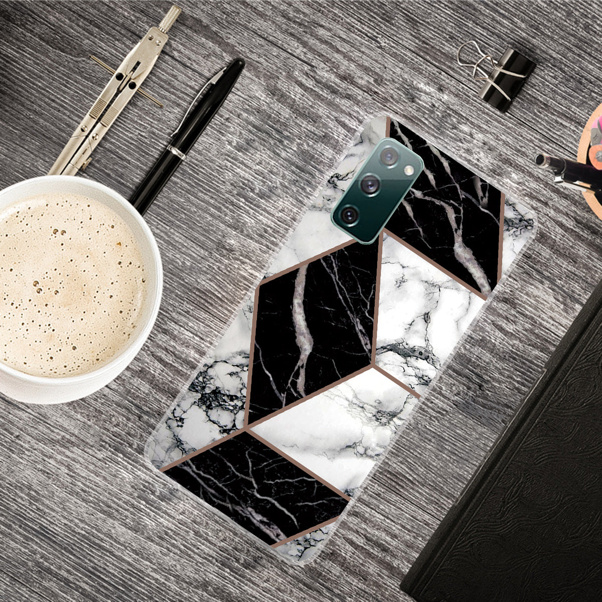 Soft TPU Shockproof Marble Pattern Phone Back Cover Case for Samsung Galaxy S20 FE/S20 FE 5G/S20 Lite/S20 FE 2022 - Style G