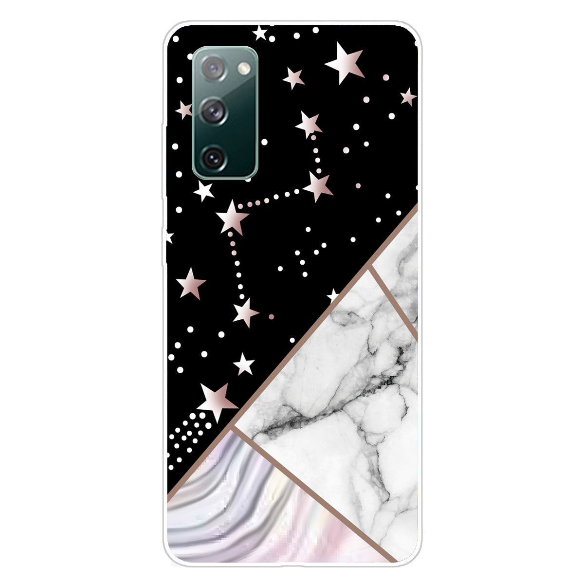 Soft TPU Shockproof Marble Pattern Phone Back Cover Case for Samsung Galaxy S20 FE/S20 FE 5G/S20 Lite/S20 FE 2022 - Style H