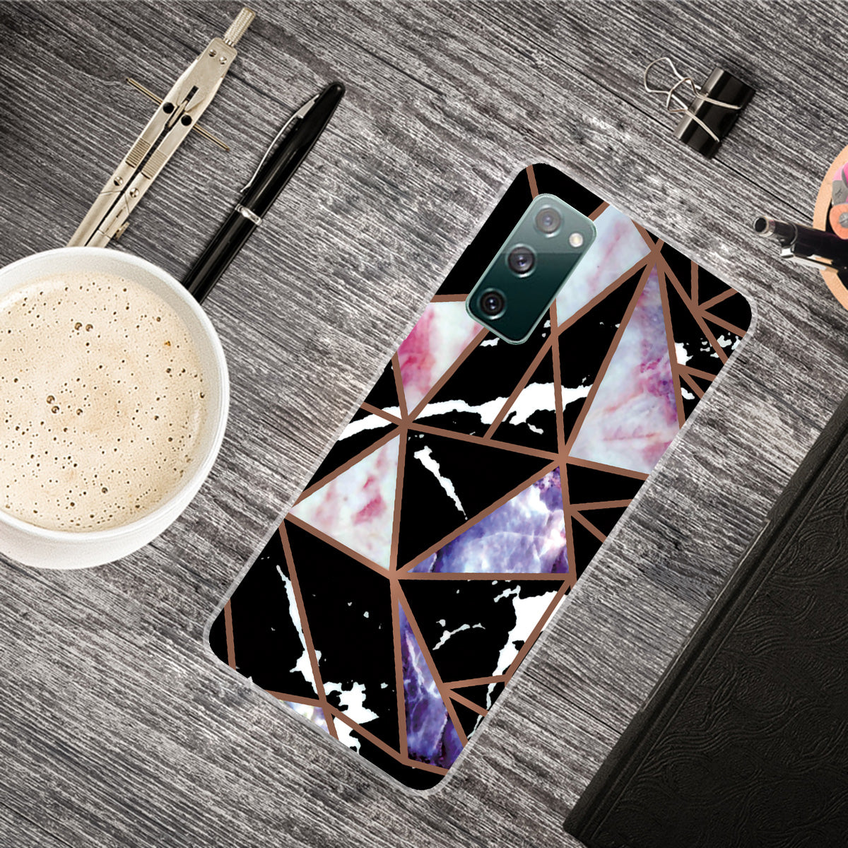 Soft TPU Shockproof Marble Pattern Phone Back Cover Case for Samsung Galaxy S20 FE/S20 FE 5G/S20 Lite/S20 FE 2022 - Style I